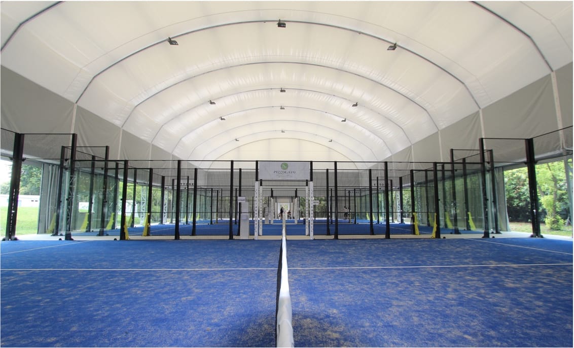 Covered padel courts