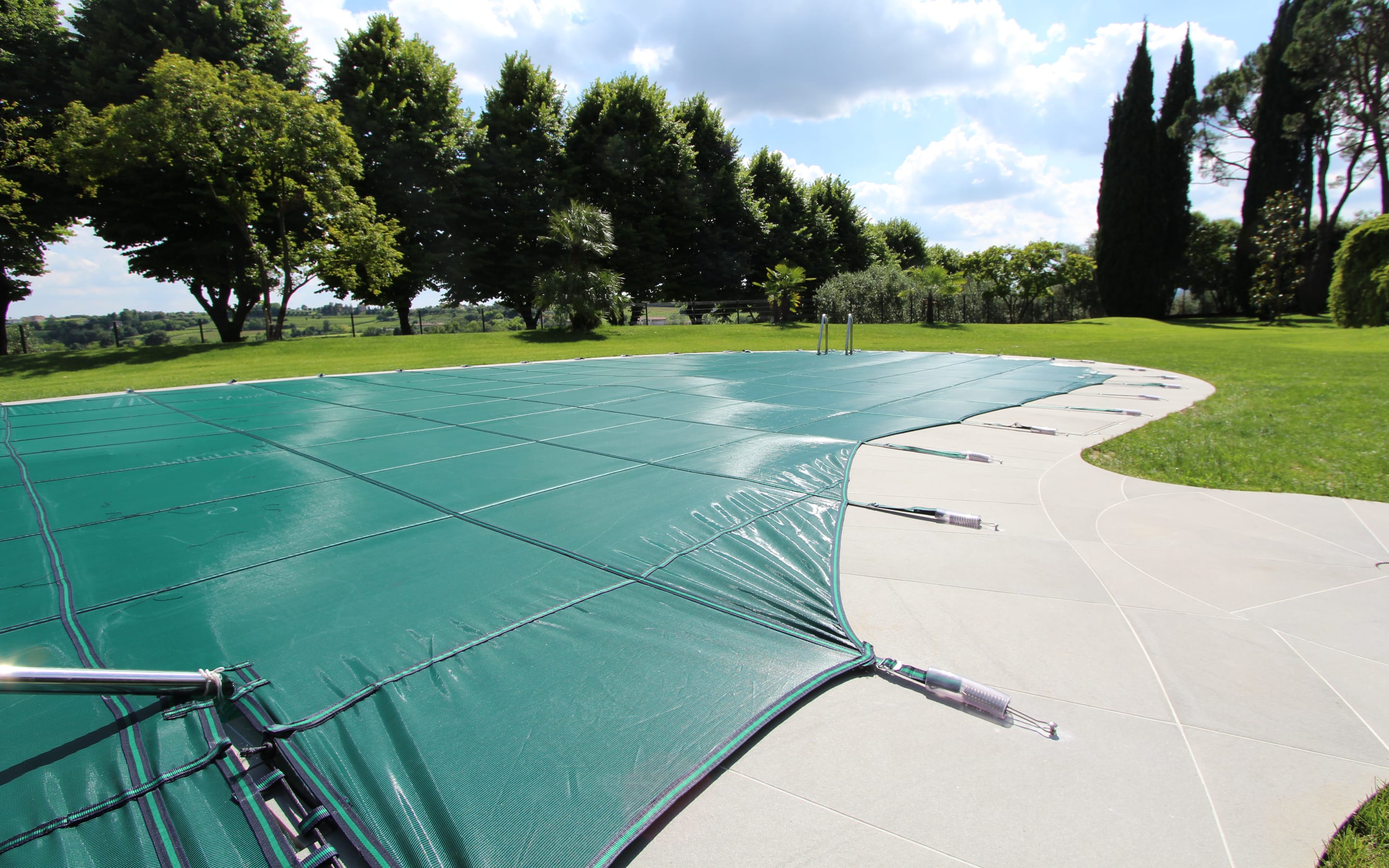 Copertura invernale filtrante per piscina